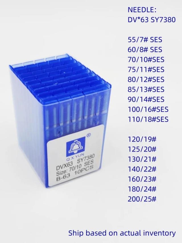 Agulhas Industriais para Máquinas de Costura Q.X.YUN - Kit com 100 Peças nos Tamanhos 11#, 12# e 14#