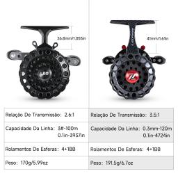 LEOFISHING-Inverno Spinning e Ice Fishing Lure Reels, Bobina Goods, Varas De Pesca Profissional, Acessórios De Pesca, 4 + 1BB, 2.6:1 - Image 2
