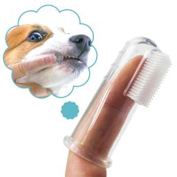 Super Soft Finger Pet Toothbrush, Teddy Dog Brush, Mau hálito e tártaro dentes Care Tool, Cão e gato limpeza Silicone, Pet Shop - Image 1