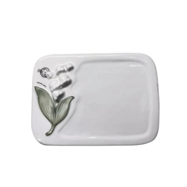 Paleta Cerâmica Retro Lírio do Vale para Tonificação Aquarela, Ideal para Mistura de Cores e Fácil Limpeza, Perfeita para Artistas e Estudantes de Pintura