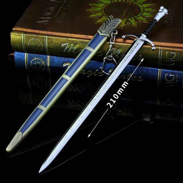 Chaveiro Metal Espada Game of God Modelo de Arma Medieval 22cm 1:6 - Coleção Tronos e Merchandising de TV Americana
