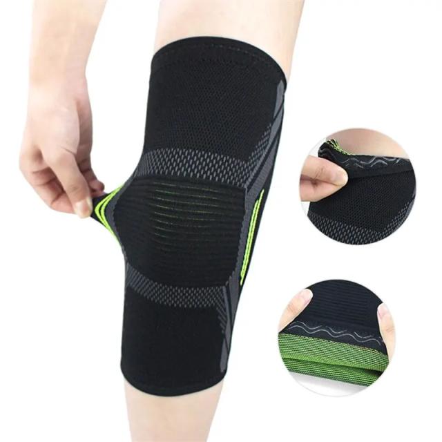 Joelheira de Malha de Nylon: Proteção Confortável para Corrida, Basquete e Exercícios ao Ar Livre