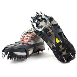 1 par 18 Dentes Anti-Slip Gelo Neve Sapato Bota Tração Grampo Spikes Crampon Sapatos Botas Covers steigeisen шипы для сапог - Image 3