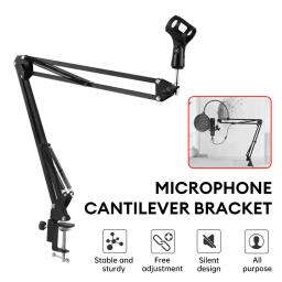 Microfone ajustável Suspensão Boom Scissor Arm Stand, Desktop Mic Clip Holder, Cantilever Bracket para Gravação, Transmissão ao vivo - Image 2