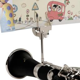 Clipe Braçadeira-on Suporte para Clarinete Partituras, Lira Latão, Prata, Instrumento Musical, Tuba Peças - Image 3