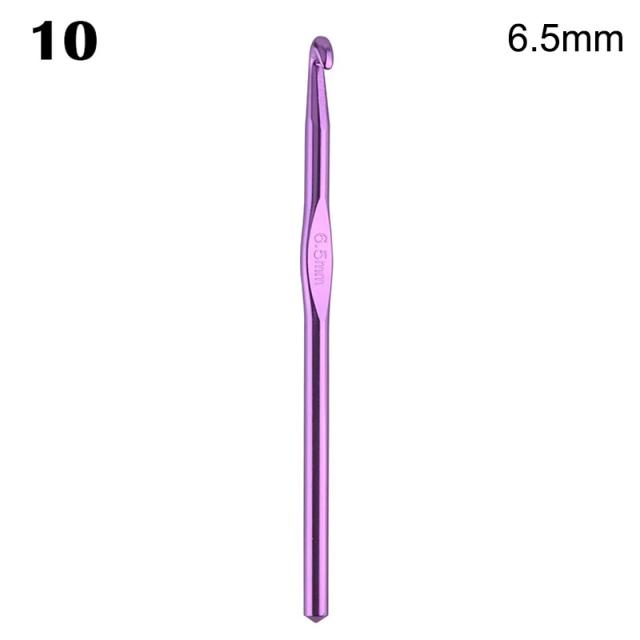 Kit de Agulhas de Crochê Multicoloridas em Alumínio para DIY, Presentes e Acessórios de Costura de 2 a 10mm
