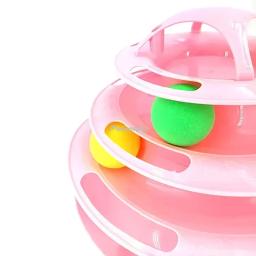 3/4 níveis gatos brinquedo torre faixas gato brinquedos interativos gato inteligência treinamento placa de diversões torre produtos para animais estimação gato túnel - Image 4