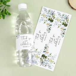 Etiquetas de papel com folha verde para embalagem de presente, Cartão de etiqueta, obrigado por comemorar conosco, Artesanato DIY, Casamento e festa de aniversário, 30 PCs, 50PCs - Image 3