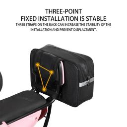 Sacos de cauda do assento traseiro impermeável para bicicleta Grande capacidade Motor de bicicleta Sacos de bagagem de PVC Shell duro Armazenamento de garfos Estojo organizador - Image 6