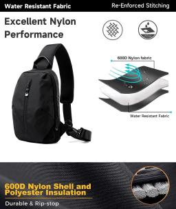 Moyyi simples moda à prova dwaterproof água náilon homem estilingue saco melhor leve crossbody saco de peito feminino esporte viagem um ombro - Image 5