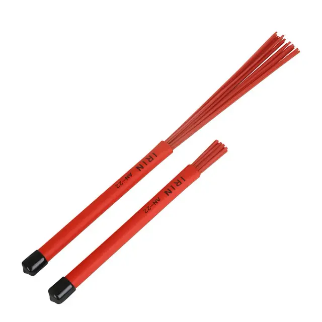 Drum Brushes Retráteis para Jazz e Cajon - Conjunto Multicolorido de Alta Qualidade com 2 Peças para Percussão