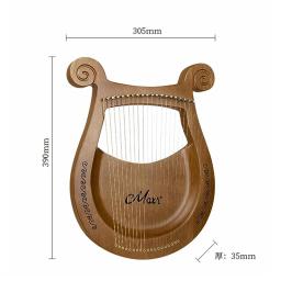Portátil Profissional Lira Piano, C Key, Madeira, dedo de mogno, Iniciante Instrumento Musical, Presentes do miúdo, 16, 19 Cordas - Image 4