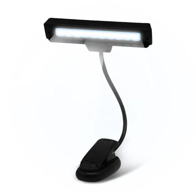 Luz LED Portátil e Flexível para Guitarra e Piano com Clip-On - Proteção para os Olhos e Economia de Energia com Escurecimento Inteligente