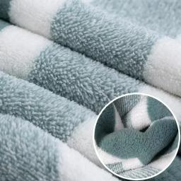Conjunto De Toalha De Banho De Secagem Rápida, Toalha De Mão Macia, Toalhas Absorventes Para Banheiro, Padrão Listrado - Image 3