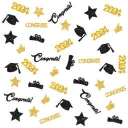 Cinco Pontas Estrela Papel Confetti, Chapéu Doutorial, Festa de Graduação, Decoração de Mesa Suprimentos, 2024, 100pcs - Image 4