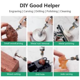 USB Cordless Rotary Tool Kit Woodworking Gravura Caneta DIY Para Jóias De Metal De Vidro Mini Broca Sem Fio 3 Velocidade Ferramentas Dremel - Image 5