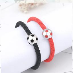 Futebol aço inoxidável colar e pulseira, futebol pingente, pingente pulseiras para os amantes, casal, filha, filho - Image 2