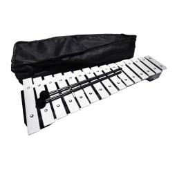 15 nota de metal xilofone instrumento de música com estojo de transporte e maletes portátil para presente aniversário iniciante crianças jogadores - Image 4