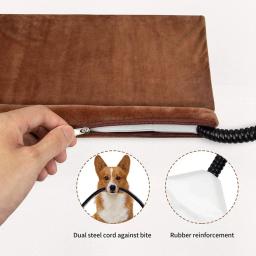 Ajustável cão aquecimento pad com temporizador, pet aquecido mat, impermeável, elétrico, fontes de dormir, temperatura, novo - Image 4