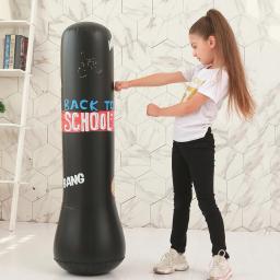 Saco de perfuração para adultos e crianças Saco de boxe inflável Saco de areia soco Alvo de treinamento Alívio de pressão Equipamento de fitness - Image 3