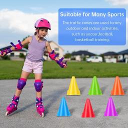 Cone de agilidade e anel treinamento brinquedo para crianças, esportes ao ar livre, equipamento de futebol, futebol treinamento cones - Image 4