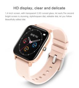 Smartwatch esportivo P8 com monitor de freqüência cardíaca, pulseira de fitness, tela sensível ao toque, IPX7, alta definição, suporte multilíngue - Image 4