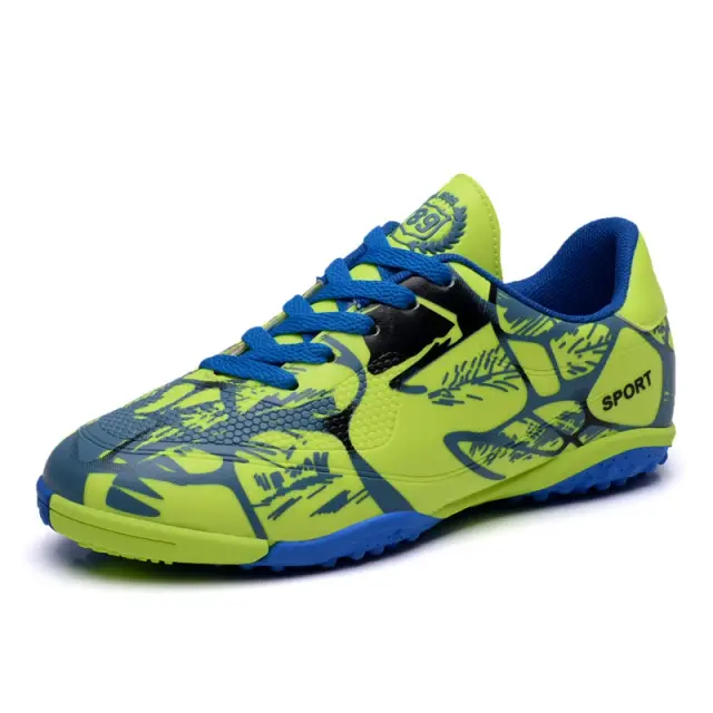 Sapatos de Futebol Profissional Infantil com Picos Longos para Gramado - Botas FG Ideais para Jogar ao Ar Livre