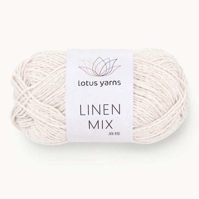 Fio de Tricô de Algodão e Linho de Lótus para Verão, 50g