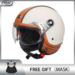 Motocicleta rosto aberto metade capacete para homens e mulheres, ciclismo equipamento, motocicleta acessórios, nova tendência - Image 2