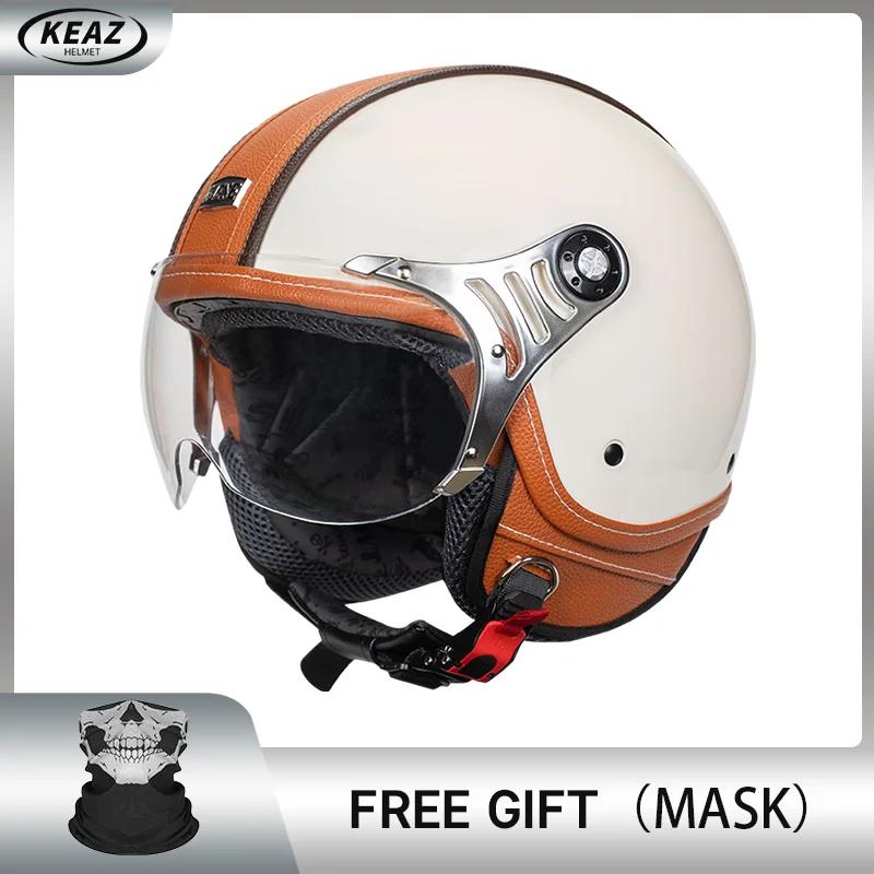 Motocicleta rosto aberto metade capacete para homens e mulheres, ciclismo equipamento, motocicleta acessórios, nova tendência - Image 1