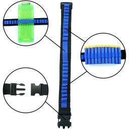 Frenfit arma de brinquedo bala alça de ombro dardos bandoleira kit suporte de armazenamento de munição compatível para blasters nerf elite - Image 3