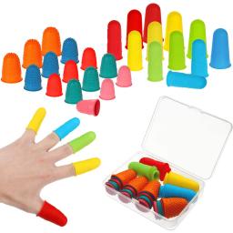 Silicone Finger Cover Pads para Quilting Bordado, Protetores de Dedo, Dedal Suprimentos, Borracha, Tricô, 16Pcs - Image 1