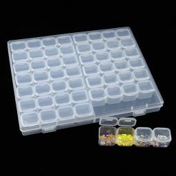 28/56 girds ajustável caixa de armazenamento de plástico com etiqueta da etiqueta para jóias nail art diamante acessórios de pintura caixas de contêiner - Image 3