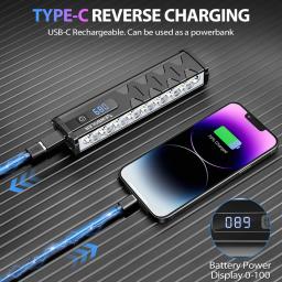 Newboler luz dianteira da bicicleta 10000 lúmen luz 10000mah lanterna à prova dwaterproof água carregamento usb mtb estrada ciclismo lâmpada acessórios - Image 5