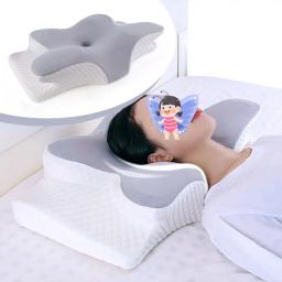 Almofada Forma Borboleta De Espuma De Memória, Cervical Relaxante, Retorno Lento, Alívio Da Dor No Pescoço, Almofada Ortopédica Para Dormir, Novo - Image 2