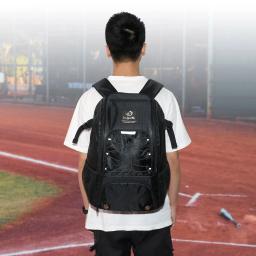 Denuoniss Baseball e Softball Bag, mochila para jovens, meninos e adultos, com gancho de vedação, luva de rebatidas, segure 2 tacos de bola, 29L - Image 6