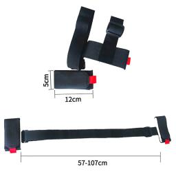 Sacos de esqui de náilon ajustável pólo de esqui ombro mão transportadora chicote alça alças porter gancho loop protegendo para esqui snowboard - Image 6