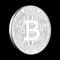 Moeda criptográfica física chapeada prateada, Moeda comemorativa, Moedas colecionáveis, Coleção de criptomoedas, arte, lembrança - Image 5