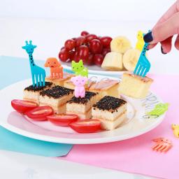 Mini plástico Animal Fruit Fork para crianças, Toothpick, Toothpick, Food Grade, Desenhos animados, Bento, Almoço, Bento Acessórios, Decoração do partido - Image 4