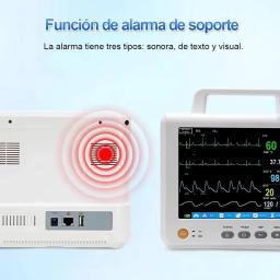 Resoxy Medical Monitor de Sinais Vitais NIBP RESP TEMP PR HR ECG SPO2 8in Monitor Multi-Paramétrico Para Monitoramento de Sinais Vitais do Paciente - Image 4