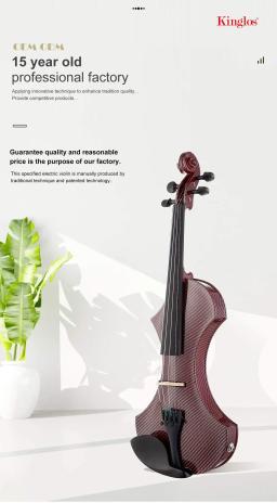 Violino elétrico Spruce corpo, caso impermeável e arco, alta qualidade, tamanho 4/4 - Image 5