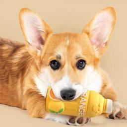 Squeaky Sound Training Brinquedos para Cães, Forma De Garrafa De Suco, Suave Natural, Látex Criativo, Pet Limpeza, Tooth Chew Toy, Suprimentos - Image 5