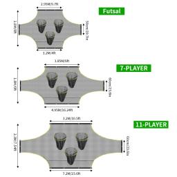 Rede do treinamento do futebol, 3 furos, 1 parte, ferramenta do tiro do alvo, 5, 7, tamanho 11 - Image 6
