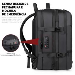 Mochila masculina expansível compressão a vácuo viagem de negócios de curta distância grande capacidade separação seca e molhada mochila multifuncional de negócios - Image 4