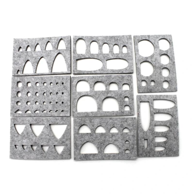 8 pçs molde feltro lã agulha felting diy artesanato estêncil applique artesanato moldar molde costura - Image 1