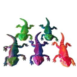 Estatueta camaleão articulada, 3D modelo impresso para brinquedos pequenos das crianças e coleção Hobbyist, cor gradiente - Image 6