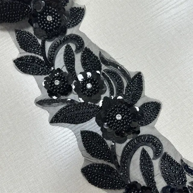 Guarnição Frisada e Bordada para Casamento: Artesanato DIY em Novo Design com 4,5 Jardas