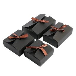 Caixas De Presente Com Fita, Saco De Papel Kraft, Embalagem para Crianças, Decoração De Festa De Aniversário, Suprimentos De Decoração De Casamento, Sacos De Doces - Image 5