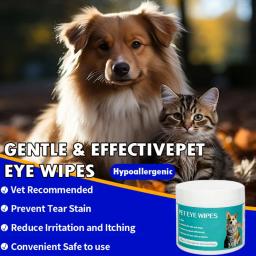 Eye Tear Cleansing Wipes, Pet Produtos De Limpeza, Grooming Acessórios, Gatos e Cães Cuidados, Casa - Image 3