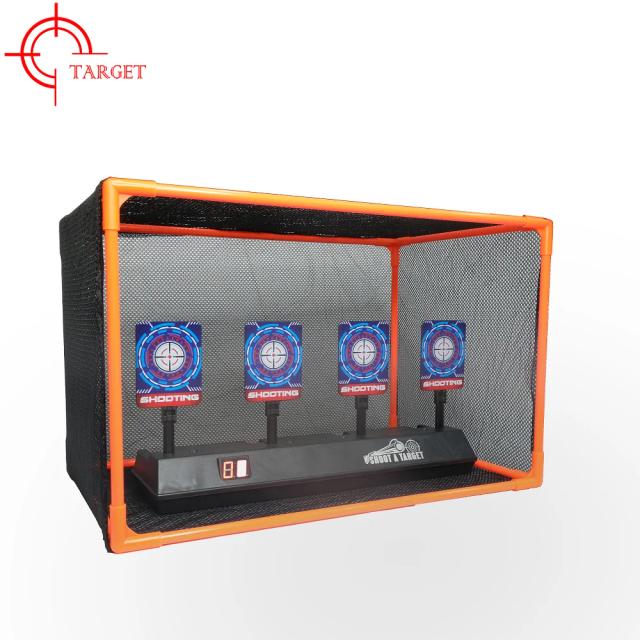 Tiro Alvo Digital Eletrônico para Nerf Gun com Luz e Som - Acessório de Pulverizador e Rede para Crianças, Presente Divertido para o Dia das Bruxas